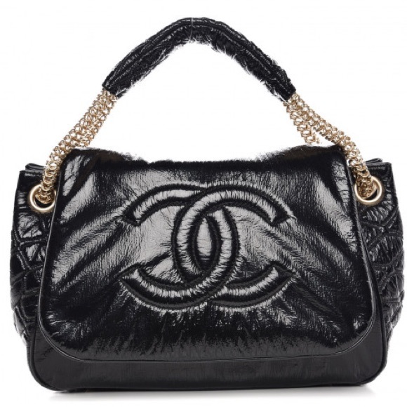 2009 CHANEL Black Rock & Chain XL Cabas Tote EUC - Picture 13 of 16